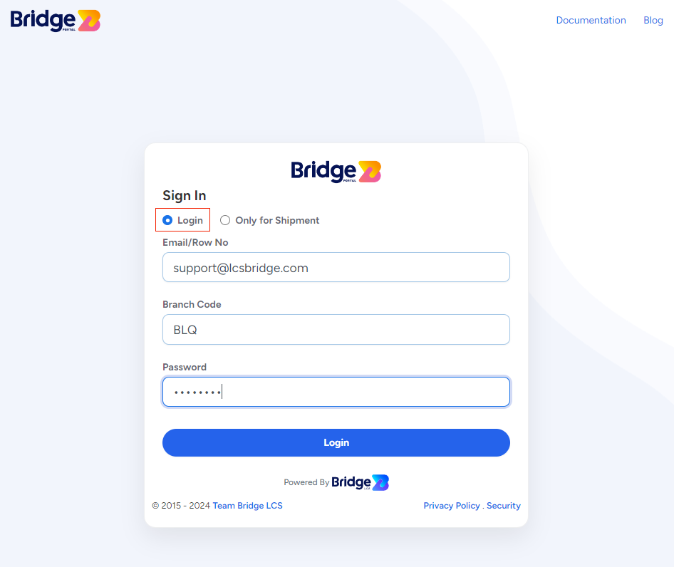 portal In Bridge LCS Freight Software