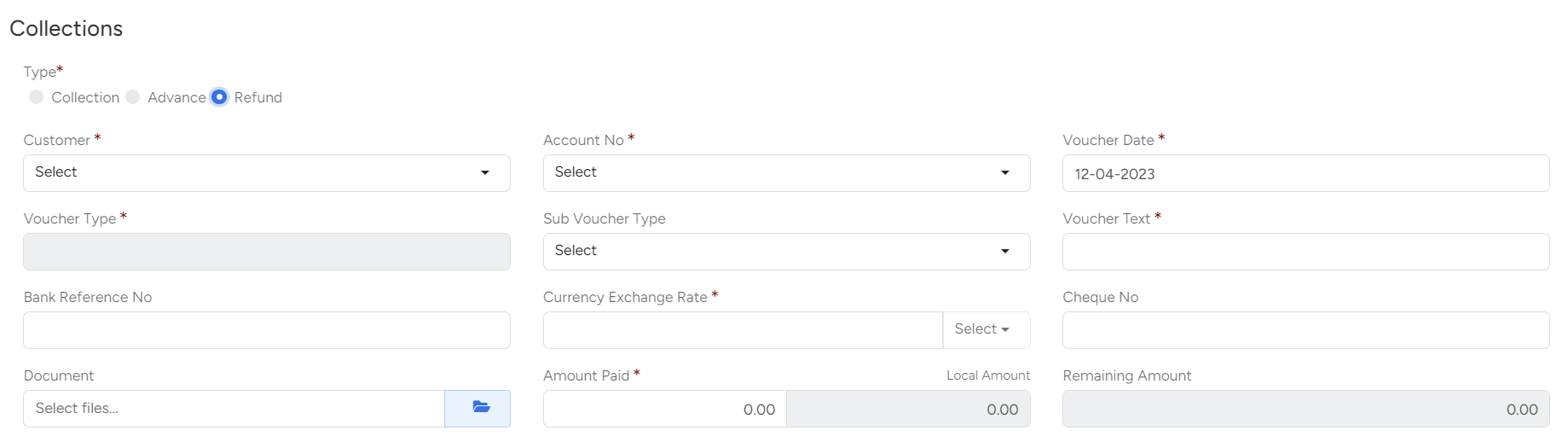 Payment Voucher in Bridge LCS Cargo Airline Software