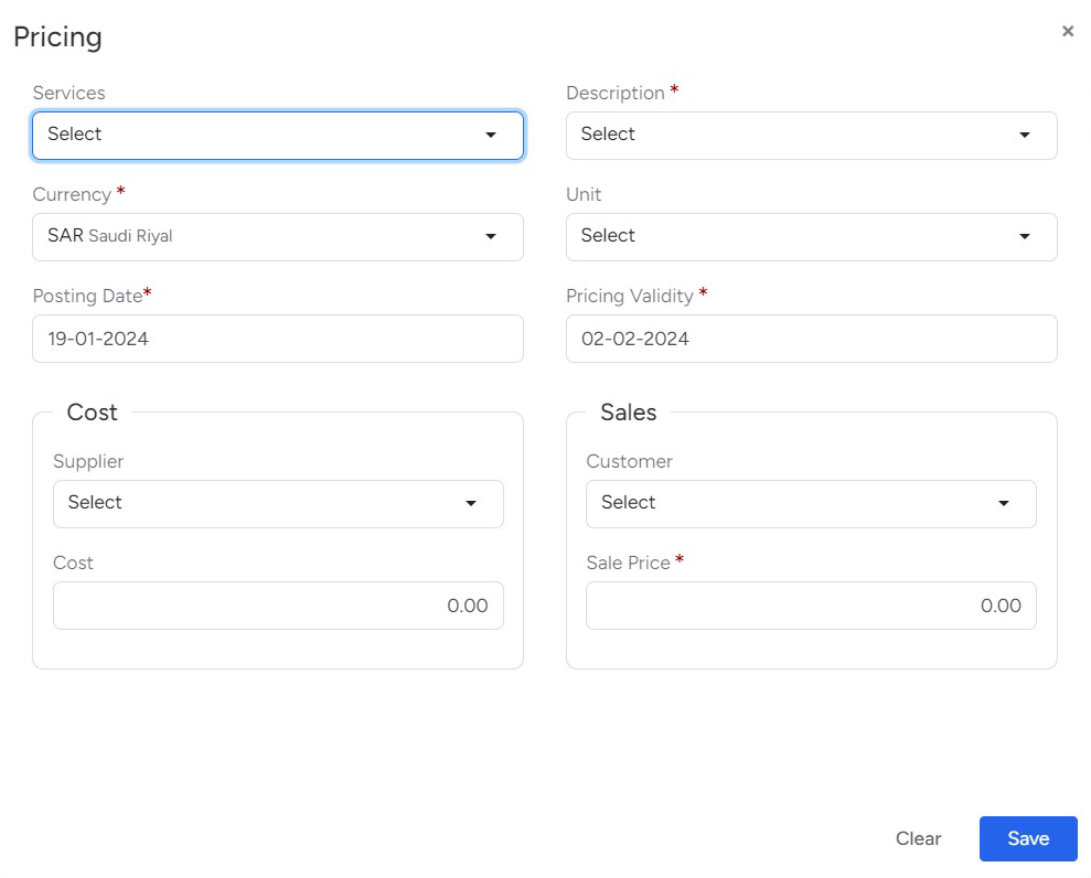 How To Create Masters Price Build in Bridge LCS Freight And Logistics Software