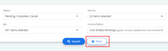 Print The Filter Report