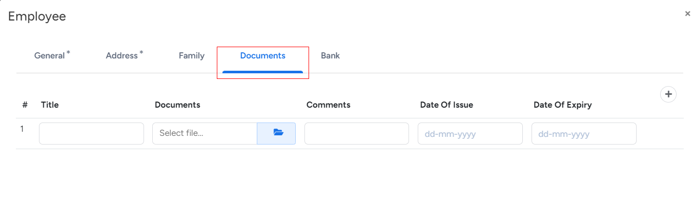 Employee Documents  details in Bridge LCS Trucking Logistics Software